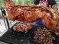 Selective focused of lamb grill at the MalaysiaÃ¢â¬â¢s hawkers market.